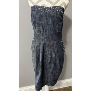 Denim Chambray Dress NEW Z Cavaricci Chambray Sheath